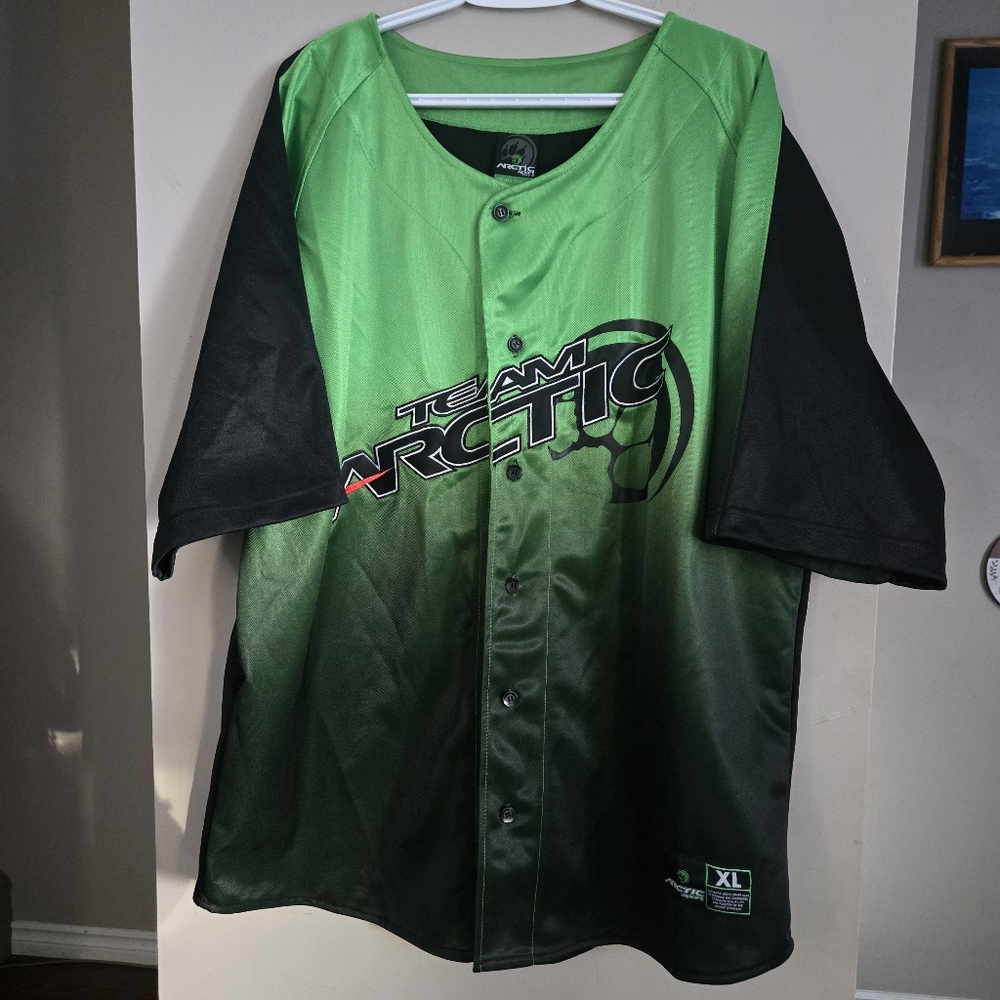 Arctic Cat Team Jersey Button Up Shirt Snowmobile Snow Top Mens XL